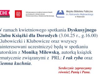 Spotkanie DKK dla Dorosłych w kwietniu